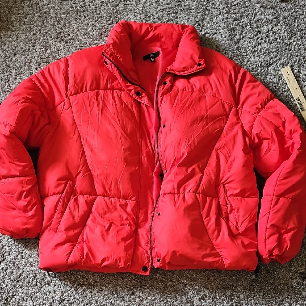 Missguided Red Puffer Jacket - image 3